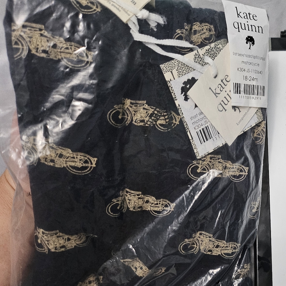 Kate Quinn Black and Gold Motorcycle Hoodie Jumpsuit